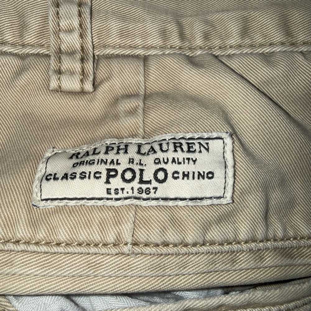 Polo Ralph Lauren Tyler Shorts Classic Chino Men's Size 42 Inseam 10" Beige - Picture 8 of 8